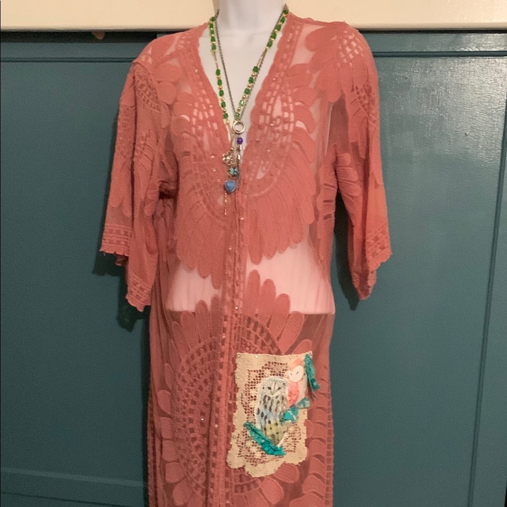 Rebellion Again Pink Asymmetrical Tunic with 3/4 Sleeves